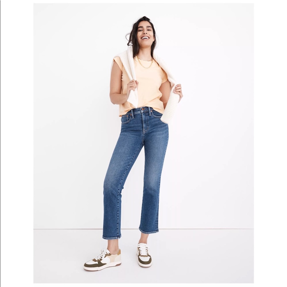 Madewell Mid-Rise Cali Demi-Boot in Medium Blue
